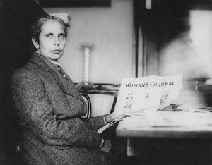 English: Alice Stone Blackwell and suffragist ...