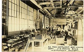 Reed instrument body making department