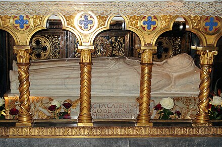 Das Grab der hl. Katharina in der Kirche Santa Maria sopra Minerva in Rom