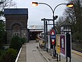 Chesham station garden, water tower and signal box (looking north towards the station building)