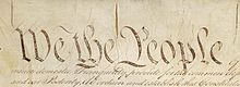 "We the People" in an original edition of the U.S. Constitution Constitution We the People.jpg