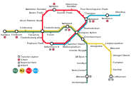 Схема метро після введення кільцевого маршруту (лінії М3/М4), орієнтовно після 2018 року
