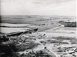 Фото со стройплощадки ГЭС 1950-х ГЭС Ибитинга