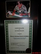 Сертификат аутентичности, потпис Волтера Шире, Рибеирао Прето, Бразил, 2014. година
