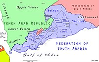 Locatie van اتحاد الجنوب العربي Federation of South Arabia