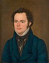 Portrait by unknown artist, of Schubert at the end of his life.