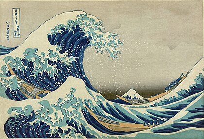 Velká vlna u pobřeží Kanagawy je první a nejznámější ukijo-e (dřevořez) ze sbírky 36 pohledů na horu Fudži od japonského umělce Hokusaie Kacušiky tvořícího v období Eda