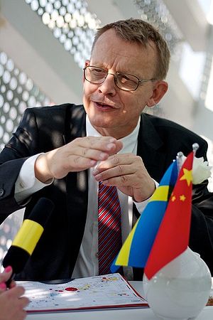 Professor Hans Rosling visited the Swedish pav...