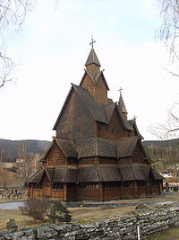 De staafkerk van Heddal