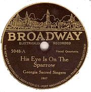 Georgia Sacred Singers - His Eye Is on the Sparrow