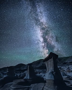 Hoodoos in Midland Provincial Park at Drumheller, Alberta Photograph: Vaibhapa