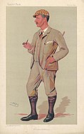 Caricature of golfer Horace Hutchinson by Spy on 19 July 1890