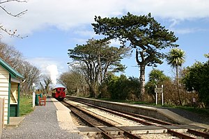 Manksinsulo Steam Railway - trejnu en Colby-station.jpg