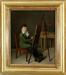 Ary Scheffer devant son chevalet (1807, musée de Dordrecht).