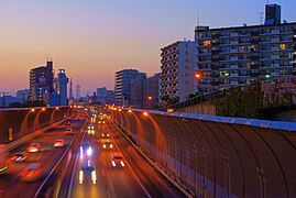 Keiyo Road (Keiyo Freeway) at sunset