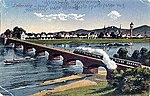 Eisenbahnbrücke bei Ladenburg um 1900