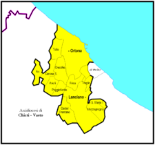 Arcidiecéze Lanciano-Ortona na mapě