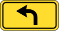 Direction of bypass road (turn left)