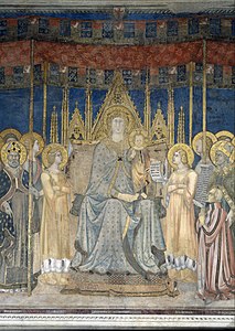 Lippo Memmi, détail de la Maestà de San Gimignano.