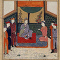 Mahmud von Ghazni, bedeutender Förderer der persischen Literatur, und Ayaz