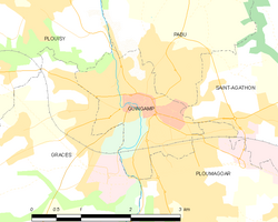 Kart over Guingamp