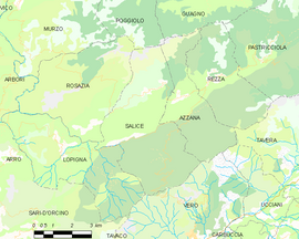 Mapa obce Salice
