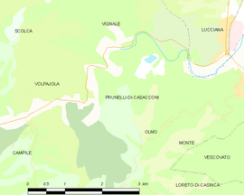 Mapa obce Prunelli-di-Casacconi