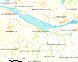 Mapa obce Chalonnes-sur-Loire