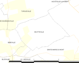 Mapa obce Boutteville