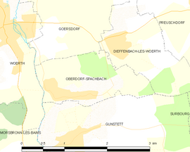 Mapa obce Oberdorf-Spachbach