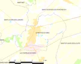 Mapa obce La Mothe-Achard