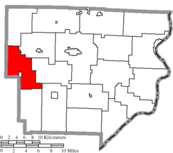 Location of Franklin Township in Monroe County