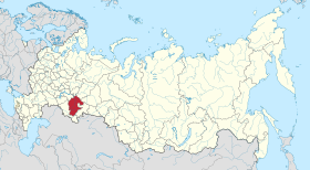 Localização da República do Bascortostão na Rússia.