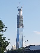 The Warisan Merdeka tower in Kuala Lumpur under construction in July 2020.