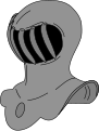 Open or barred helmet, reserved for nobility