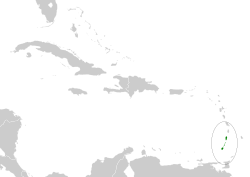Distribución geográfica del copetón de Granada.
