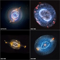 Various nebulae observed from a NASA space telescope