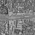 中野駅周辺の白黒空中写真（1963年6月26日撮影） 国土交通省 国土地理院 地図・空中写真閲覧サービスの空中写真を基に作成