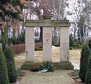 Símbolo do triángulo no memorial do campo de concentración de Neustadt-Glewe