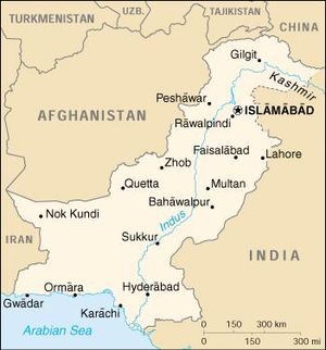 Pakistan map (1990 version)