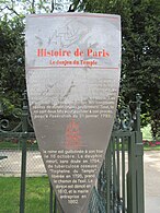 Panneau Histoire de Paris « Le donjon du Temple »