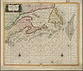 Pas-caert van Terra Nova, Nova Francia, Nieuw-Engeland en de groote rivier van Canada 1669