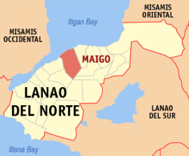 Maigo na Lanao do Norte Coordenadas : 8°9'N, 123°58'E