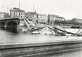 Zničený Léopoldův most v Liège