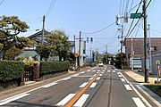 駅前を走る国道460号（2020年5月）