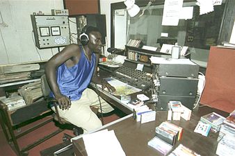 Radio Syds studio år 2000