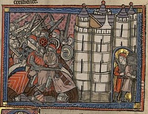 Baldwin I defeats the Fatimids (1105). Ramla1105.jpg