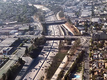 Randy's donuts can be seen from airplanes landing at LAX (on the starboard side of the plane). Click on photo to see larger version.