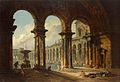 Reruntuhan Kuno Digunakake Dadi Bak Mandi Umum dening Hubert Robert (1798)