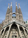 La Sagrada Família, Barcelone : la façade de la Passion.